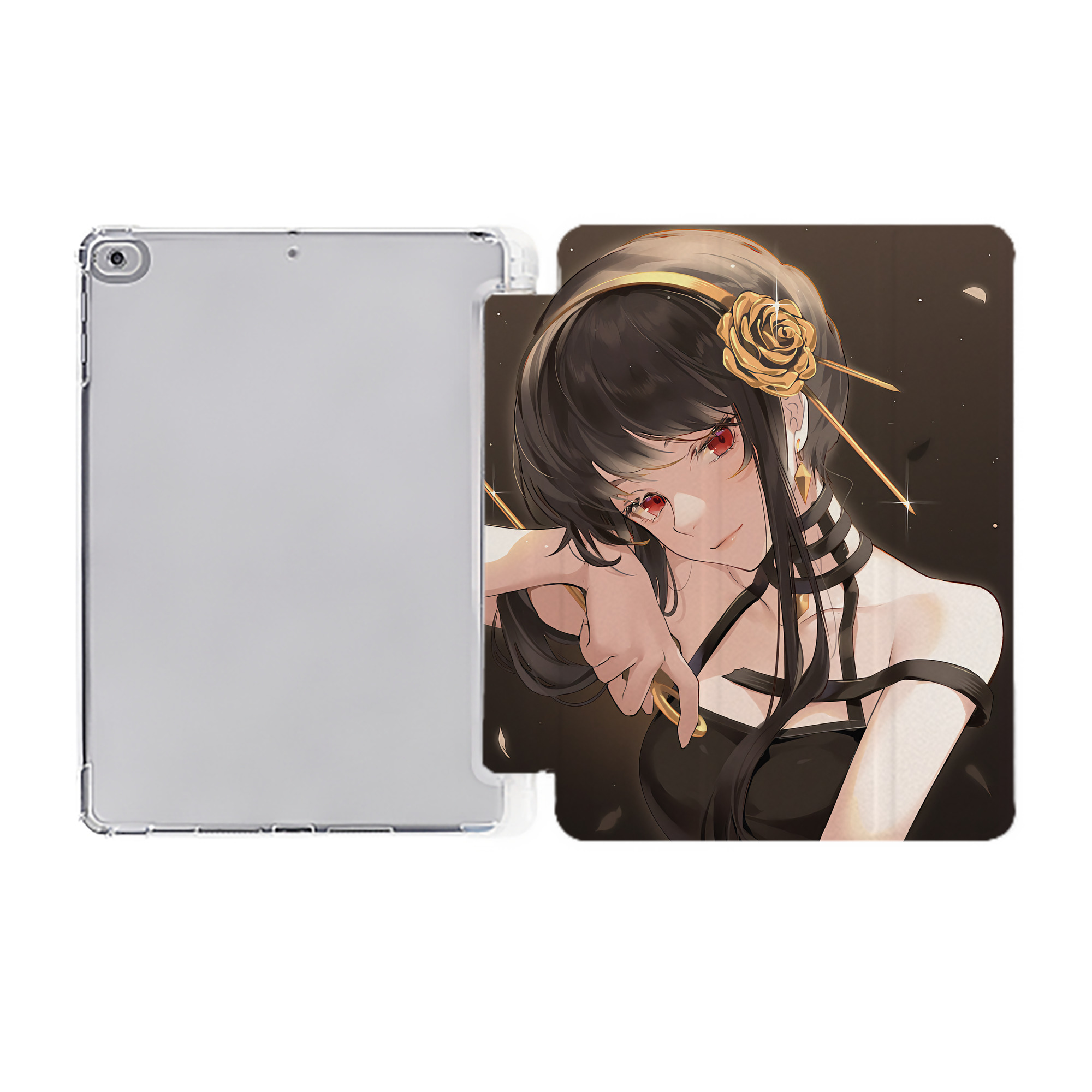 （画像用） SPY×FAMILY间谍家家酒 IPad ケース ペン収納付き 三つ折りスタンド PUレザー×シリコン 対応機種9.5/10.5/10.9インチ